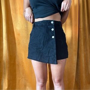 Black Denim Skort